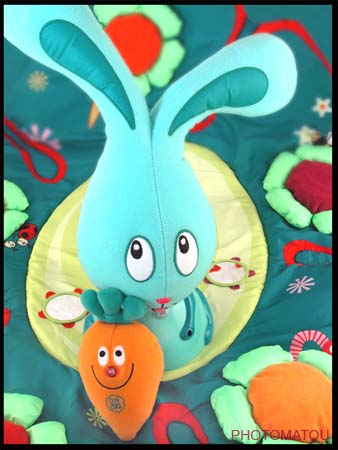 OUAPS-CREATION-JOJO-LAPIN-TAPIS JARDIN